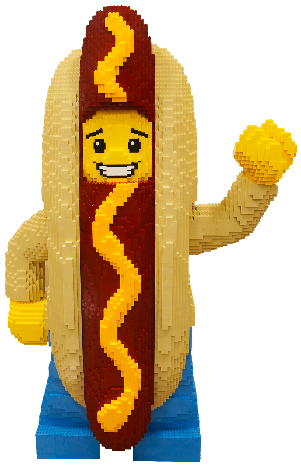 Come see Hot Dog Man at the Bricktionary Interactive Exhibition.