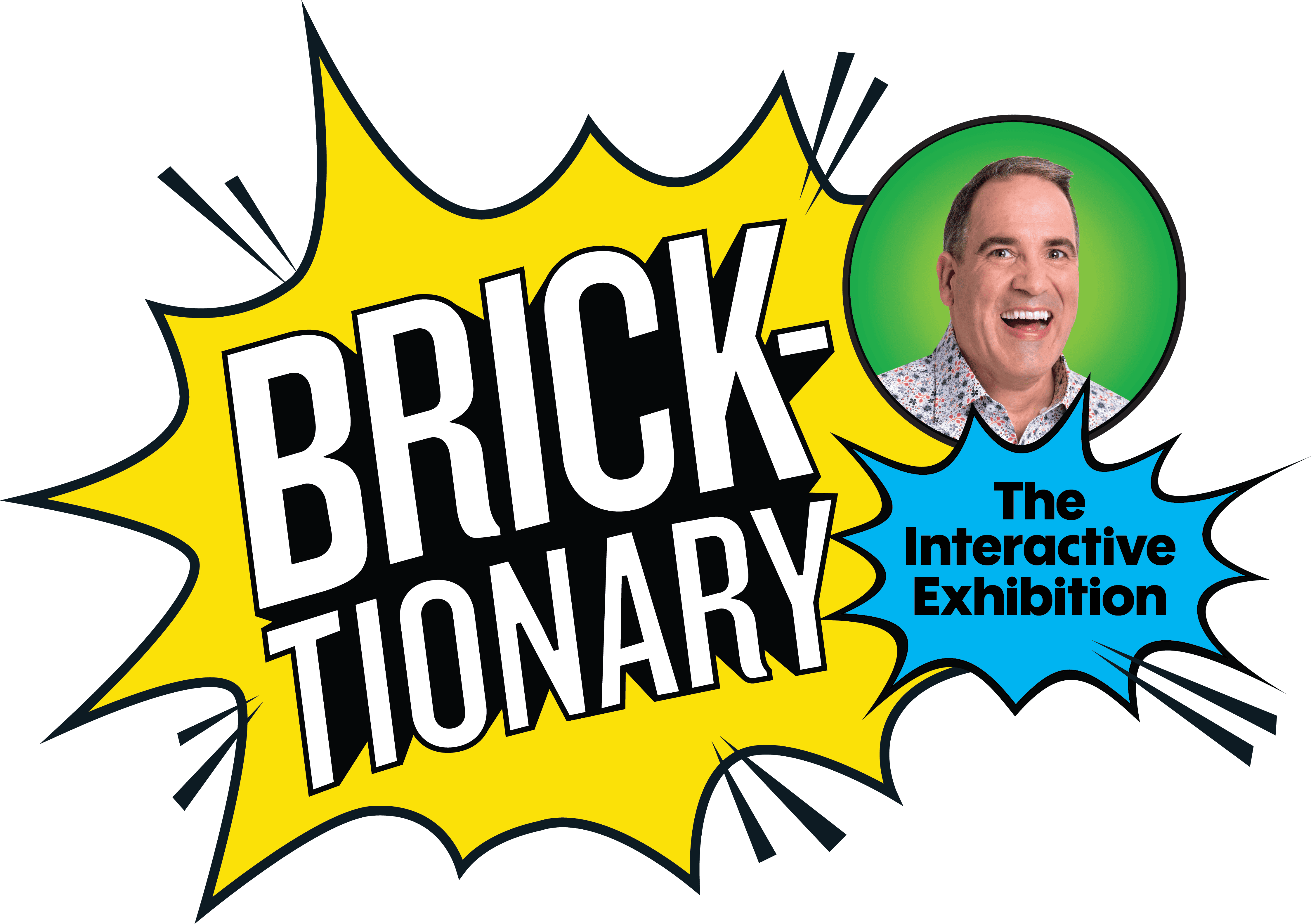 The main logo of the Bricktionary Interactive Exhibition by Ryan "Brickman" McNaught.